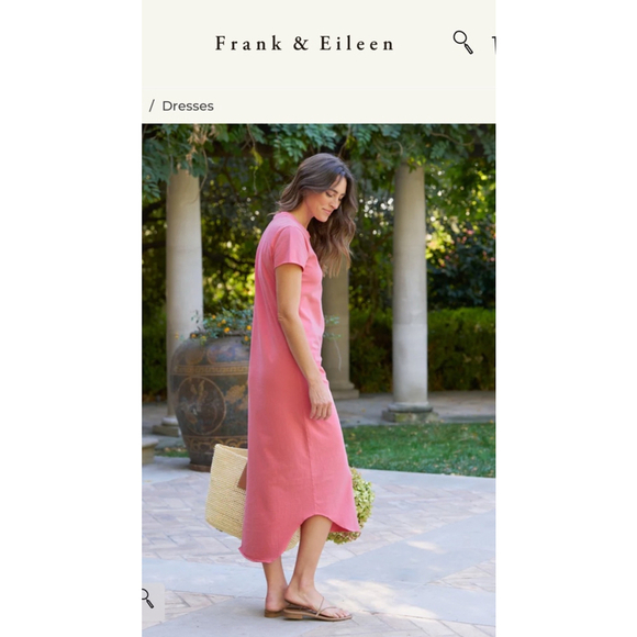 New Frank & Eileen Passion Fruit Maxi Tee Dress Size M - Picture 3 of 7